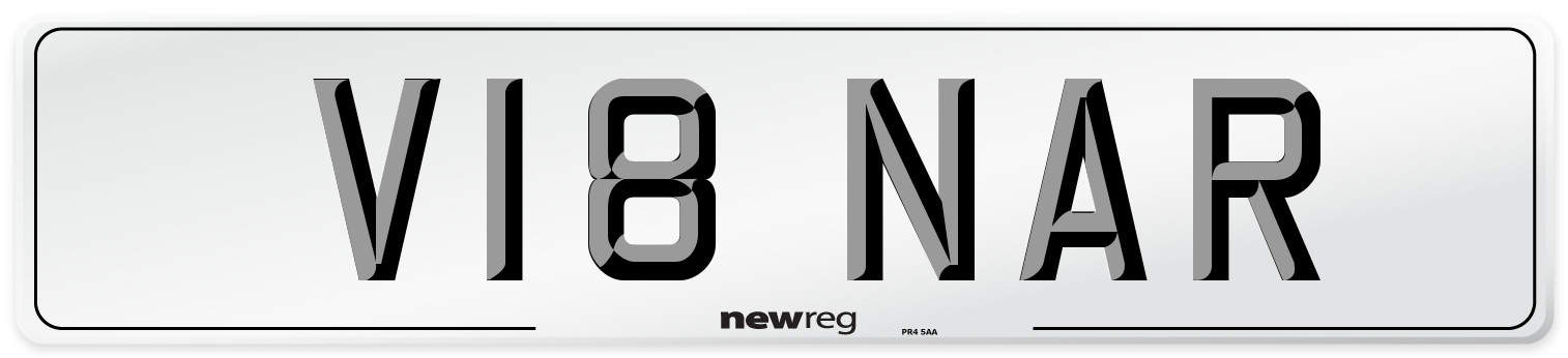 V18 NAR Number Plate from New Reg